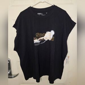 Black Sports Illustrated‎ Graphic T-Shirt Size OX